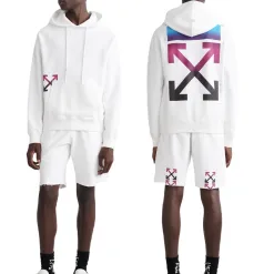 Meistverkaufte Off-White Sweatshirts Weiße Baumwolle Klassischer Stil