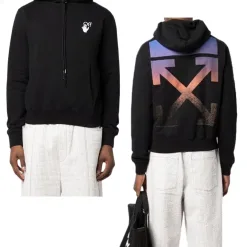 Meistverkaufte Off-White Sweatshirts Weiß Baumwolle Farbverlauf Luxus