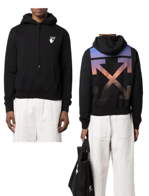 Meistverkaufte Off-White Sweatshirts Weiß Baumwolle Farbverlauf Luxus