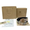 Burberry Kurzarmhemd in Premiumqualität aus beigefarbenem Rindsleder im Vintage-Stil