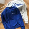 Premium Qualität Fear Of God Hoodie Blau Fleece Gewaschen Luxus