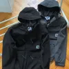Luxus-Carhartt-Mäntel aus schwarzer Polyester-Logo-Kollektion