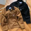 Luxus-Carhartt-Mantel, Black Cotton Washed Collection