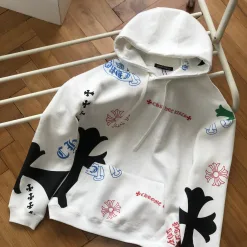 Premium Chrome Hearts Sweatshirts Weiße Baumwolldruckkollektion