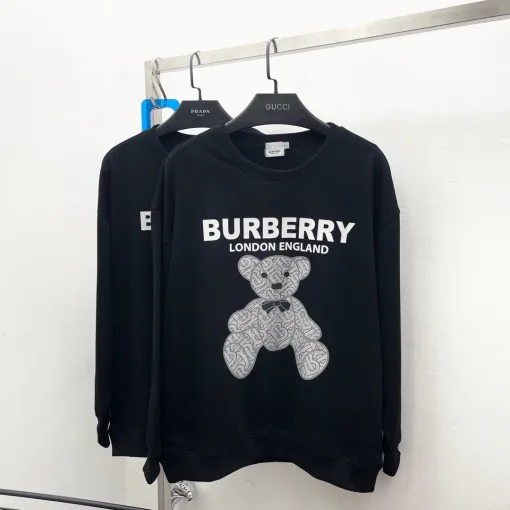 Luxus Burberry Sweatshirts Silber Solid Style