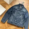 Premium Balenciaga Jacken Blue Denim Stickerei Luxus