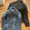 Premium Balenciaga Jacken Schwarz Denim Print Luxus