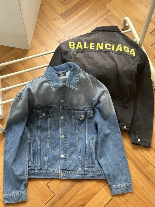 Bestseller Balenciaga Jacken Black Denim Stickerei Kollektion
