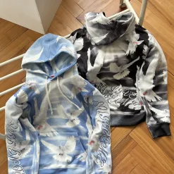 Premium Qualität Supreme Sweatshirts Schwarz Baumwolle Bestickt Stil
