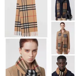 Burberry Schal in Premium-Qualität, Kaschmir, kariert, Luxus