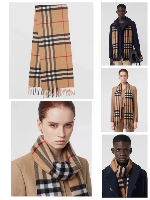 Burberry Schal in Premium-Qualität, Kaschmir, kariert, Luxus
