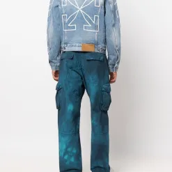 Luxus-Off-White-Jacken, weiße Denim-Logo-Kollektion