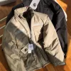 Hochwertige Carhartt Daunenjacken Grau Polyester Logo Kollektion