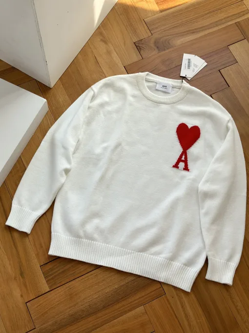 Bestseller Ami Pullover Schwarzer Woll-Jacquard-Stil
