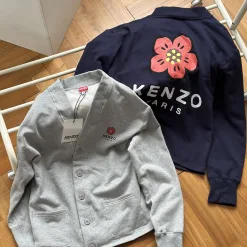 Premium Kenzo Sweatshirts Grau Logo Luxus