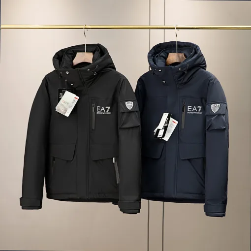 Hochwertige Armani Windbreaker Navy Solid Luxury