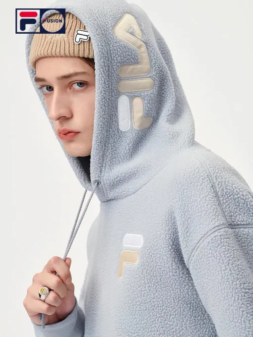 Premium Fila Sweatshirts Blau Fleece Bestickt Luxus