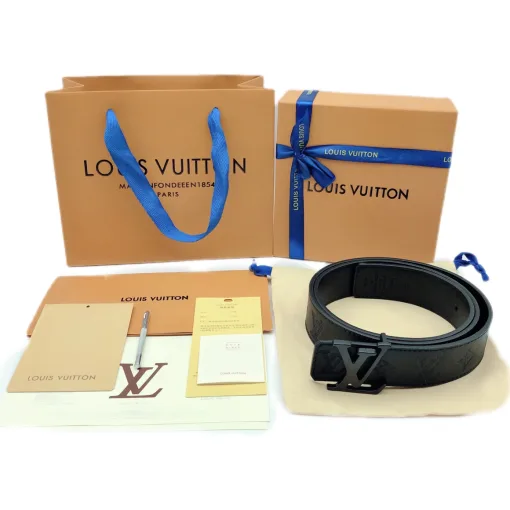 Hochwertiger Louis Vuitton Gürtel aus schwarzem Rindsleder der Classic Collection