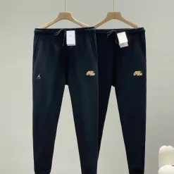 Hochwertige Jordan Hose Schwarz Fleece Print Luxus