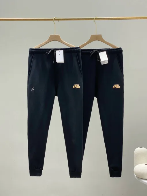 Hochwertige Jordan Hose Schwarz Fleece Print Luxus