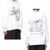 Luxuriöse Off-White Sweatshirts Kollektion mit weißer Seide und Stickerei