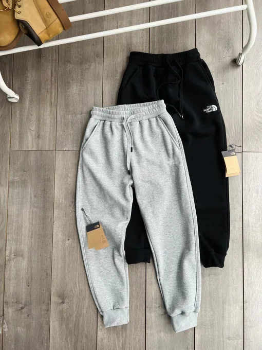 Hochwertige The North Face Jogginghose Schwarz Fleece Bestickt Luxus