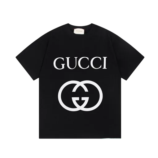 Premium Qualität Gucci Kurzarm Schwarz Klassischer Stil