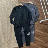 Hochwertige The North Face Anzüge Schwarz Fleece Logo Luxus