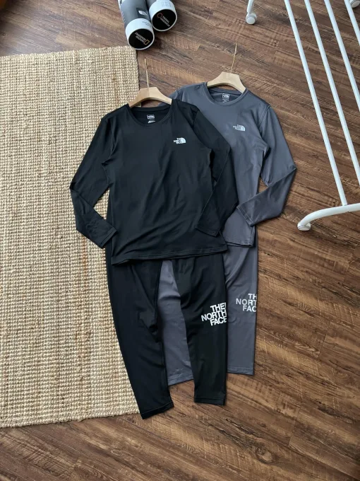 Hochwertige The North Face Anzüge Schwarz Fleece Logo Luxus