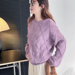Hochwertige Sandro Jeans-Kollektion aus weißem Jacquard-Strick
