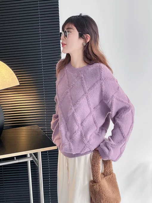 Hochwertige Sandro Jeans-Kollektion aus weißem Jacquard-Strick