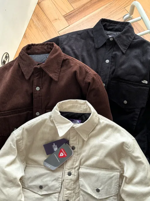 Premium Qualität The North Face Jacken Lila Polyester Logo Stil