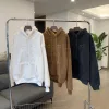 Premium Celine Hoodie Weiß Fleece Gestreifte Kollektion