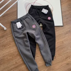 Premium Qualität Canada Goose Jogginghose Schwarz Baumwolle Casual Luxus