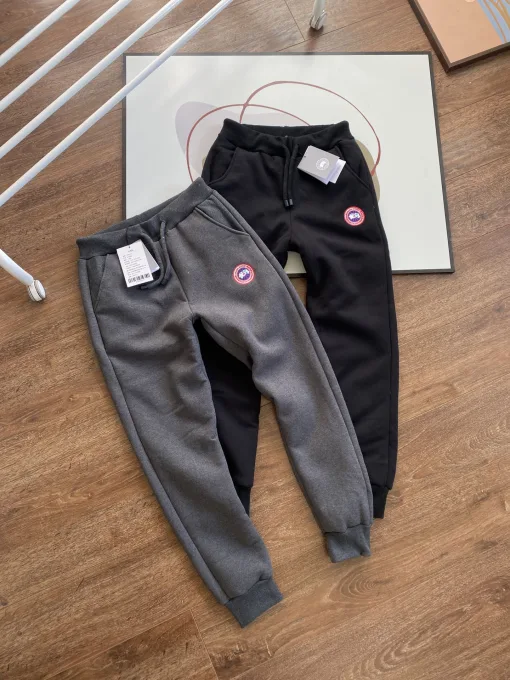 Premium Qualität Canada Goose Jogginghose Schwarz Baumwolle Casual Luxus