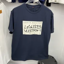 Meistverkaufte Louis Vuitton Kurzarm Baumwolle Klassischer Luxus