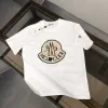 Meistverkaufte Moncler Kurzarm Schwarz Baumwolle Print Stil