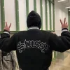 Hochwertige Chanel Mäntel Schwarze Wolle Streetwear Kollektion