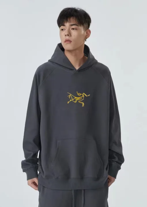 Hochwertige Boss Sweatshirts Grau Baumwolle Casual Kollektion
