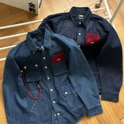 Luxus-Hemden von The North Face aus der bestickten Kollektion in Blue Denim