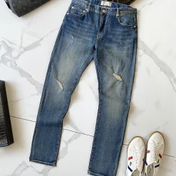 Hochwertige Dior Jeans Brown Denim Washed Kollektion