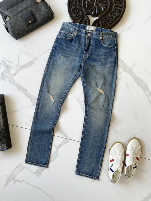 Hochwertige Dior Jeans Brown Denim Washed Kollektion