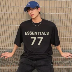 Premium Fear Of God Kurzarm-Kollektion aus grauer Baumwolle