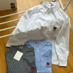 Luxus Kenzo Langarm Schwarz Gestreift Luxus