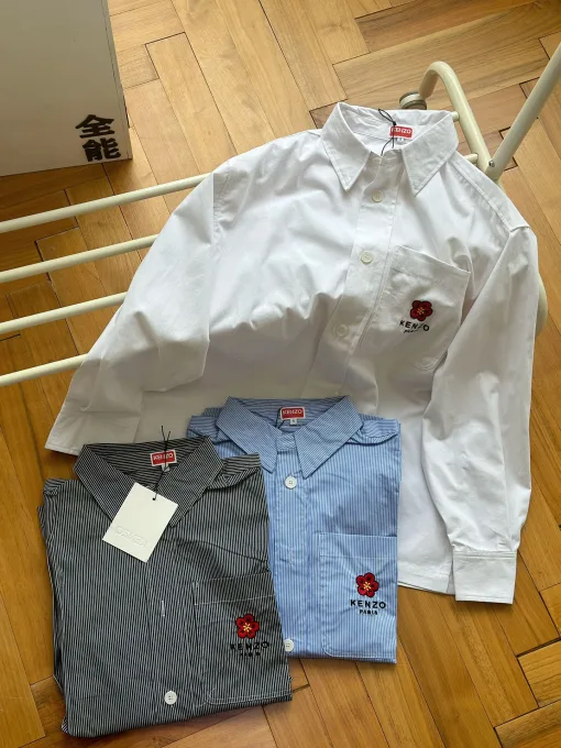 Luxus Kenzo Langarm Schwarz Gestreift Luxus