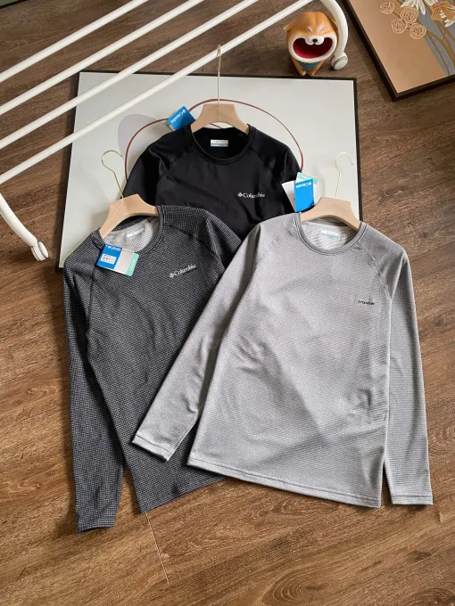 Hochwertiges Kolumbien Langarm Schwarz Fleece Urban Luxury
