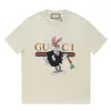 Hochwertiges Gucci Kurzarm-Logo-Shirt aus schwarzer Baumwolle