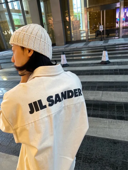 Premium Jil Sander Hemd Grau Leinen Minimalist Collection