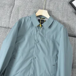 Hochwertiger Armani Mantel Schwarz Casual Style