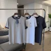 Hochwertiges Ralph Lauren Kurzarmhemd aus khakifarbenem Leinen mit Stickerei